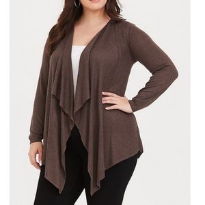 New Torrid Brown Knit Cardigan